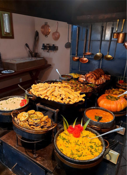 gastronomia da boca da onça, delicioso almoço